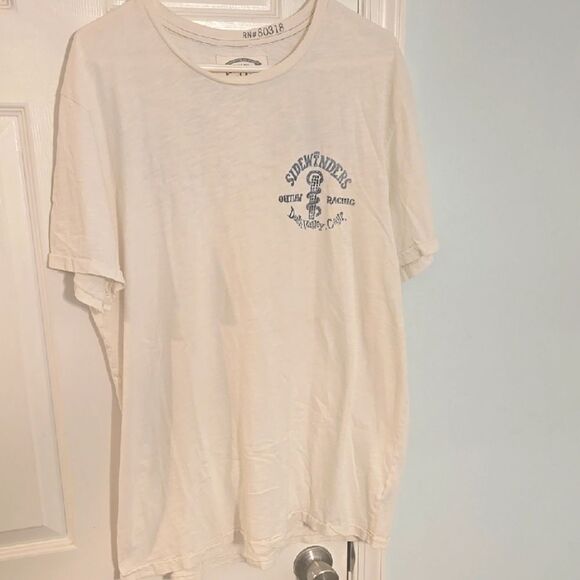 Lucky brand white Short Sleeve Tee with Crew Neck and Graphic Detail - Picture 1 of 6